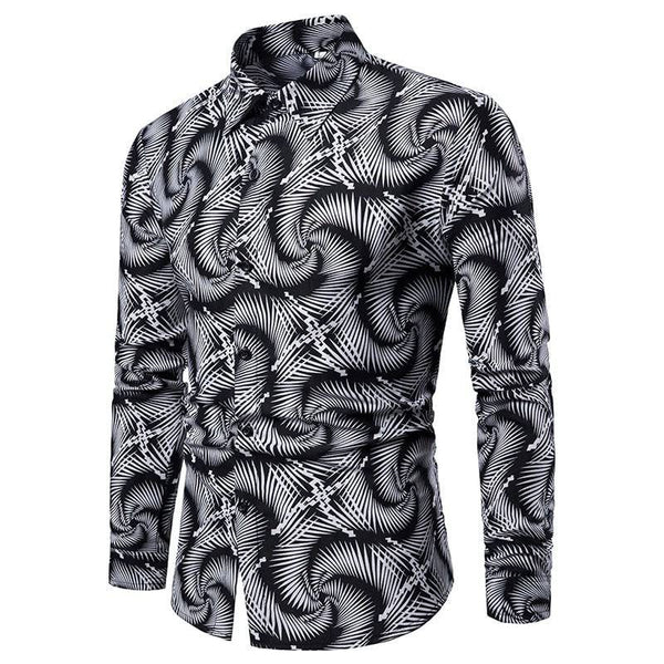 Men's Long Sleeve Shirt Color Slim